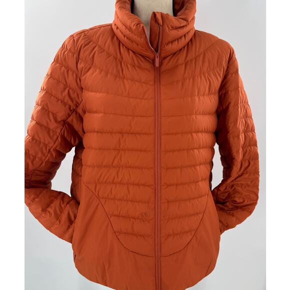 Lululemon Womens Lightweight Down Puffer Jacket 8 Canyon Orange Relaxed Fit - Picture 1 of 9